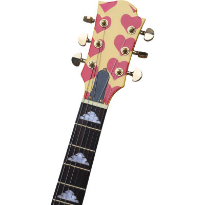 Custom Rivas MG145S Mockingbird Yellow Heart Guitar - Image 2