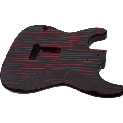 Custom Regent Red And Black Zebra Stripe Unfinished Body DIY Guitar - Image 6