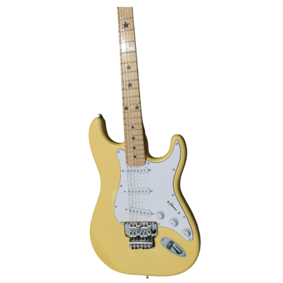Custom Regent ST Richie Sambora Graffiti Monaco Yellow Tremolo Guitar - Image 5