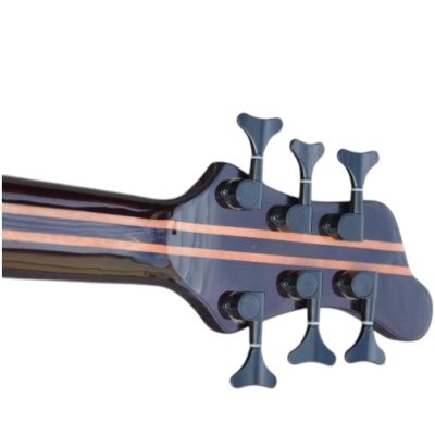 Custom Onyx Patriot Dark Gray Flame Maple 6 String Bass - Image 4