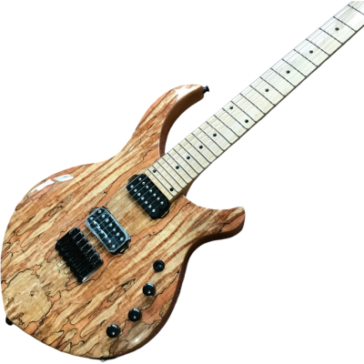 Custom Onyx Regius Spalted Maple Wood Top 7 String Guitar