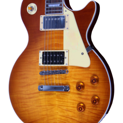 Custom Crown Jimmy Page Iced Tea Finish Flame Maple Top Guitar