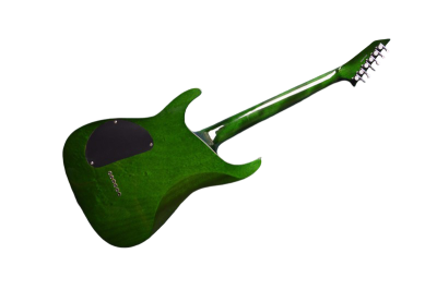 Custom Obsidian See Thru Green MH1000 Electric Guitar String Thru Body - Image 6