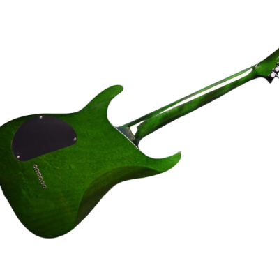 Custom Obsidian See Thru Green MH1000 Electric Guitar String Thru Body - Image 6
