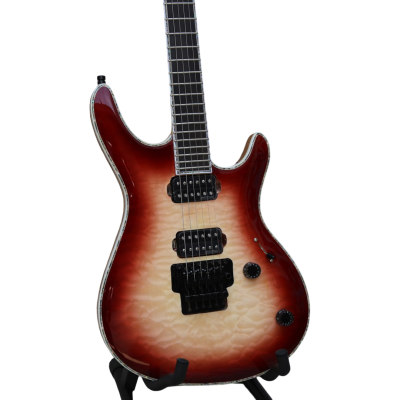 Custom Onyx Regius 6 Black Cherry Burst Tremolo Electric Guitar