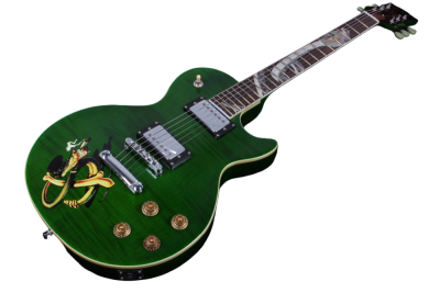 Custom Crown Green Flame Maple Top Snakepit Slash Electric Guitar - Image 4