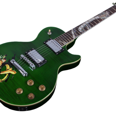 Custom Crown Green Flame Maple Top Snakepit Slash Electric Guitar - Image 4