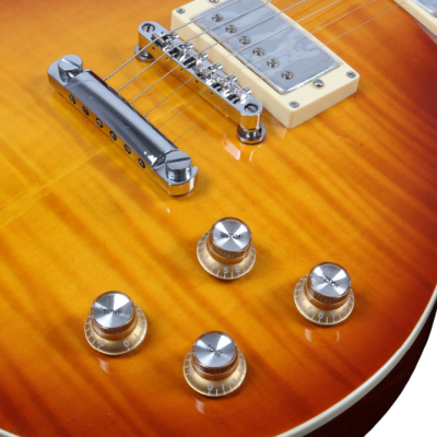 Custom Crown Standard Iced Tea Sunburst Gradient Flamed Maple Top Electric Guitar - Image 7