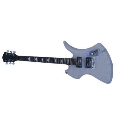 Custom Riva MG115C Clear Acrylic Luminous LED Mod Blue Guitar - Image 15