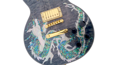 Custom Crown Abalone Dragon Shell Inlay Electric Guitar - Image 10