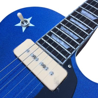 Custom Crown Doodad Dany Metallic Blue Electric Guitar - Image 3