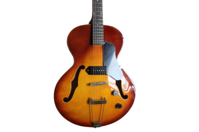 Custom Crown ES-125 Cognac Burst Fhole Archtop P90 Electric Guitar
