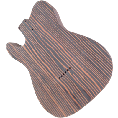 Custom Regent Zebrawood Unfinished Body DIY Guitar Routing Two Single Coil Pickups - Image 3