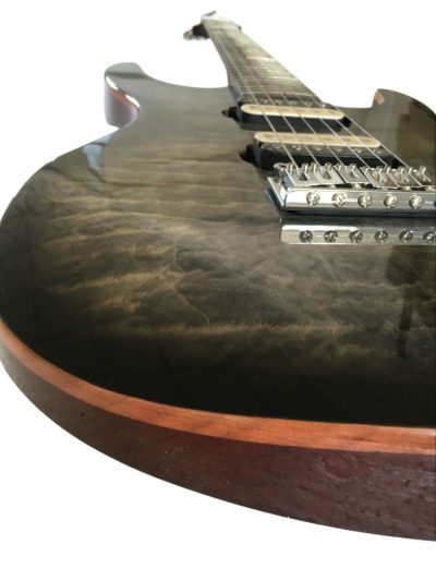 Custom Magnitude Modern Satin Flame Guitar Trans Charcoal Burst Finish - Image 10