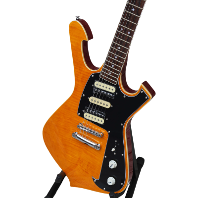 Custom Axis Fireman Paul Gilbert Transparent Amber Sunburst Electric Guitar - Image 4