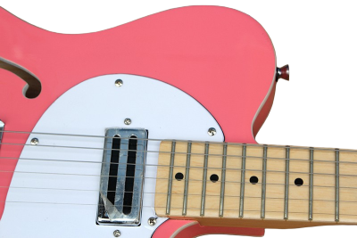 Custom Regent Thinline Fhole Shell Pink Electric Guitar - Image 5