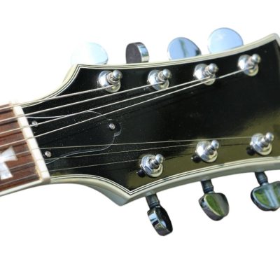 Custom Crown Arctic White Cross Inlays 7 String Electric Guitar - Image 6
