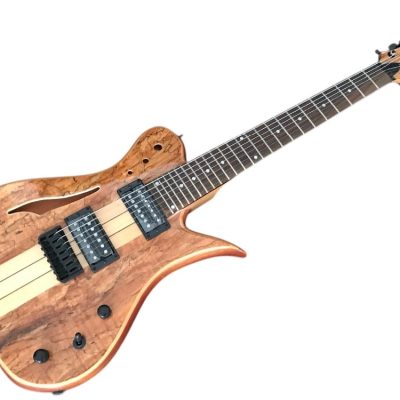 Custom Vesper Languedoc Region Natural Spalted Maple Weneer Finish 7 String Guitar - Image 8