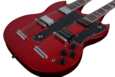 Custom Crown SG Jimmy Page Heritage Cherry Double Neck 12 6 String EDS1275 Electric Guitar
