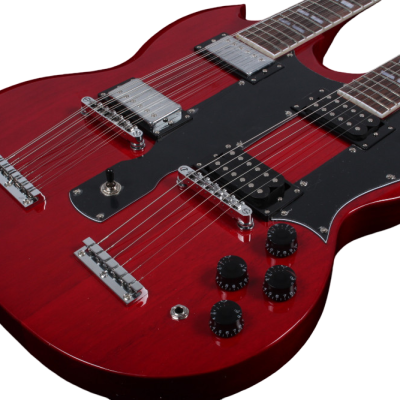 Custom Crown SG Jimmy Page Heritage Cherry Double Neck 12 6 String EDS1275 Electric Guitar