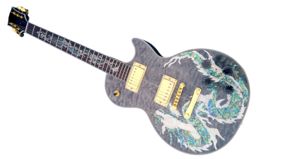 Custom Crown Abalone Dragon Shell Inlay Electric Guitar - Image 11