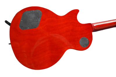 Custom Crown Crimson Quilt Top Dark Fire Bigsby Vibrato Tailpiece P90 Humbucker Pickups Guitar - Image 5