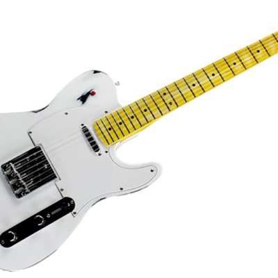 Custom Regent Killswitch Button Heavy Relic Olympic White Finish Aged Guitar - Image 6