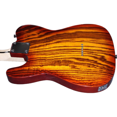 Custom Regent Amber Burst Swirling Natural Grain 6 String Electric Guitar - Image 7