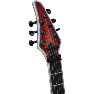Custom Onyx Regius 6 Black Cherry Burst Tremolo Electric Guitar - Image 6