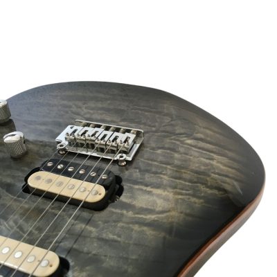 Custom Magnitude Modern Satin Flame Guitar Trans Charcoal Burst Finish - Image 11
