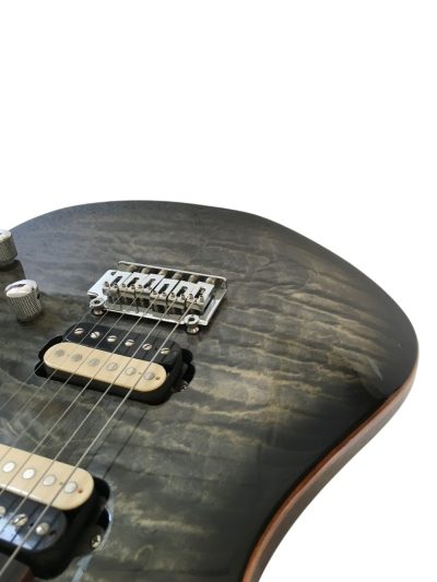 Custom Magnitude Modern Satin Flame Guitar Trans Charcoal Burst Finish - Image 11