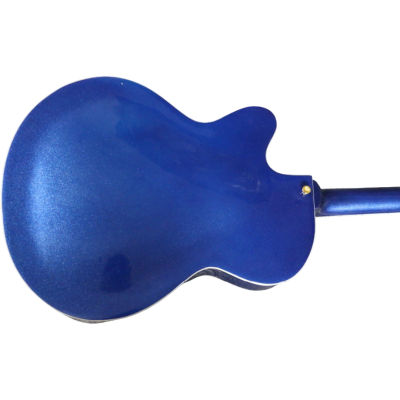 Custom Crown Cobalt Blue Metallic Fhole Archtop P90 Electric Guitar - Image 10