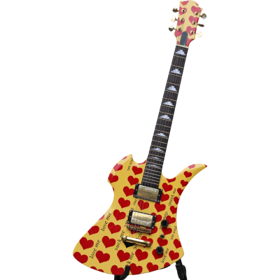 Custom Rivas MG145S Mockingbird Yellow Heart Guitar - Image 4
