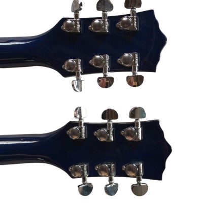 Custom Vile Guild Blue Flame Maple Top Double Neck Crossroads Guitar - Image 6