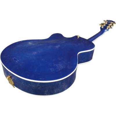 Custom Crown Cobalt Blue Metallic Fhole Archtop P90 Electric Guitar - Image 11