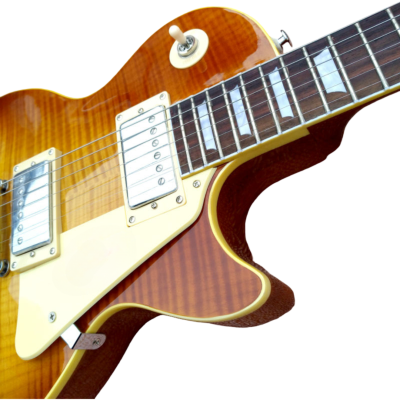 Custom Crown Honey Burst Flamed Maple Top Electric Guitar - Image 9