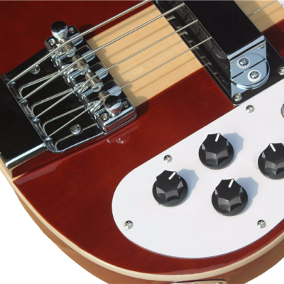 Custom Nova 4003 Mapleglo Center Amber Brown Finish 4 String Bass - Image 7