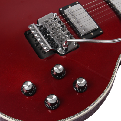 Custom Crown Alex Candy Apple Red Lifeson Axcess Locking Tremolo Guitar - Image 3