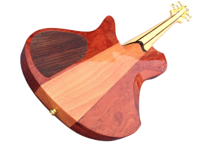 Custom Solis Emperor II Elite Single Cutaway Body Tiger Maple Top 5 String Bass - Image 4