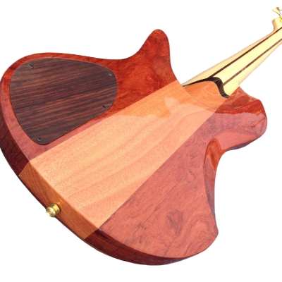 Custom Solis Emperor II Elite Single Cutaway Body Tiger Maple Top 5 String Bass - Image 4