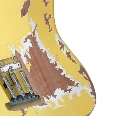 Custom Regent Yngwie Malmsteen Play Loud Scalloped Maple Fretboard Heavy Relic Yellow Guitar - Image 13