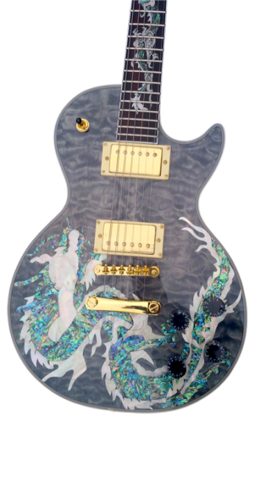 Custom Crown Abalone Dragon Shell Inlay Electric Guitar
