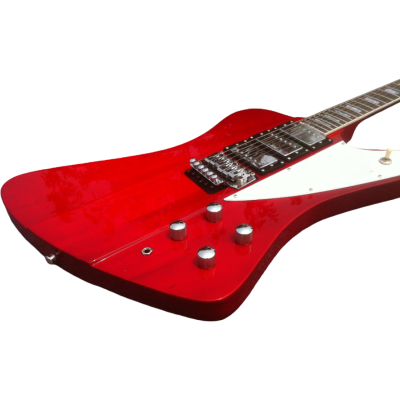Custom Crown Cardinal Red Firebird VII 6 String Tremolo Electric Guitar - Image 8