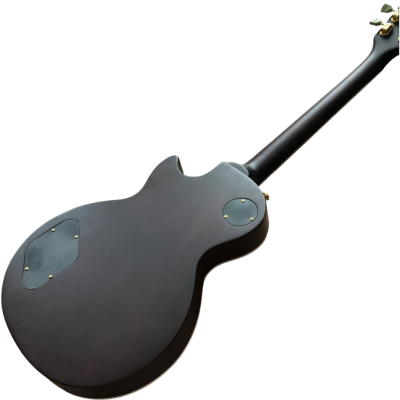 Custom Crown Standard Hybrid Textured Matte Black Diamond Plate Electric Guitar - Image 5