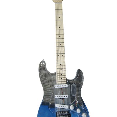 Custom Regent Plexiglass Acrylic Lucite Colored LED Guitar ST Maple Fretboard