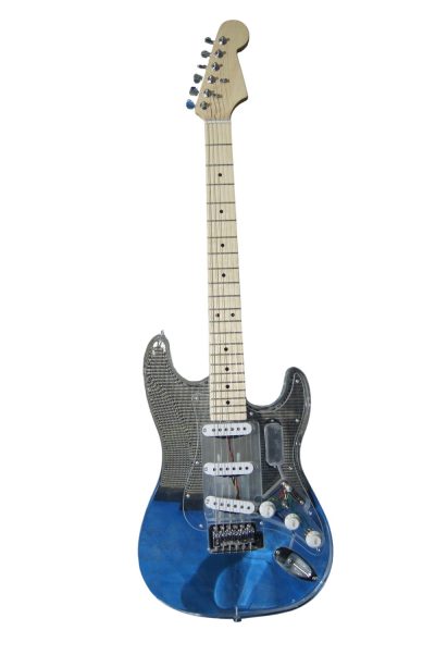Custom Regent Plexiglass Acrylic Lucite Colored LED Guitar ST Maple Fretboard