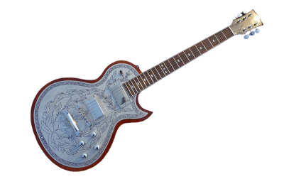 Custom Howlite Casimere Metal Front Engraved Aluminum Plate Guitar C24MF - Image 11
