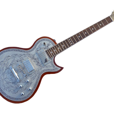 Custom Howlite Casimere Metal Front Engraved Aluminum Plate Guitar C24MF - Image 11