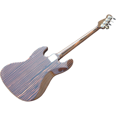 Custom Regent Natural Jaco Zebrawood with Ceruse 4 String Jazz Bass - Image 7