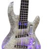 Custom Axis Plexiglass Acrylic Lucite Blue LED 5 String Bass